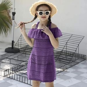 Purple lace open shoulder sport dress